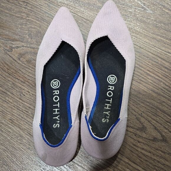 - Rothys light pink Birdseye flats size 7 - Picture 3 of 8
